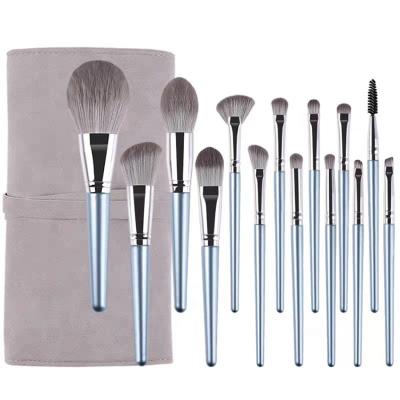 China Angular Blush 14pcs Makeup Brush Set Cosmetic Brush Kit Select Customize Private Label Brush for sale