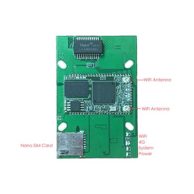 China 4g 300Mbps 4G Serial Port Serial Port Support Industrial Board PCBA TTL Internet Control Acquisition SIM Card Slot TCP Protocol for sale