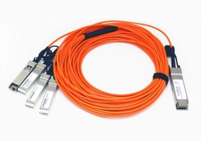 China QSFP28 To 4x SFP28 Breakout Active Optical Cable 850nm Multimode Per Channel for sale