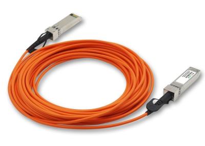 China SFP+ Housing AOC Active Optical Cables With Enhanced EMI Shielding Orange Color for sale