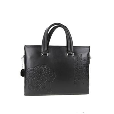 China Brand name PORTABLE purses and ladies handbags black teams official leather male package bag for sale