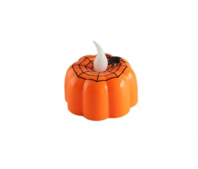 China Halloween Decorative Plastic Pumpkin Mini LED Pumpkin Party Candle Night Light Flameless Lamp for sale