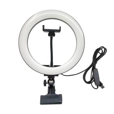 China Clip 8 Inch Around Flexible Selfie Ring Professional Power Makeup Position LED Work Light for sale