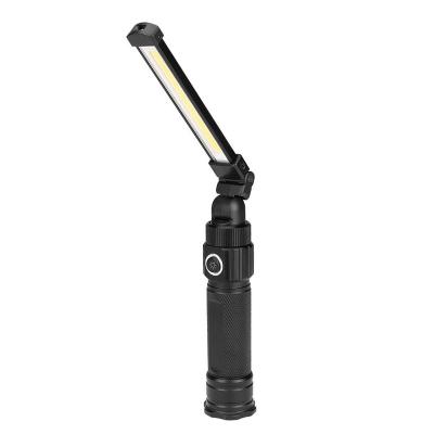 China Collapsible Collapsible Ultra Bright Flashlight With Rechargeable COB Magnetic Base Operation Handheld Light for sale