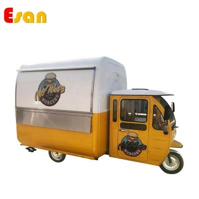 China Easy Operate Esan TC3800 CE Approved Trailer Bus Food Truck Tricycle Bike Catering Food Cart for sale