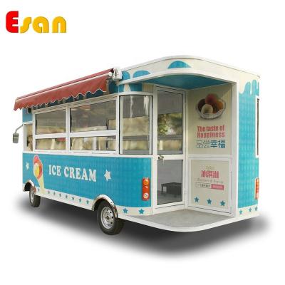 China Heat De-stressing Anti-rust Structure And Electrophoresis Body Esan CE Approved Commercial Used Customized Ice Cream Truck Coffee Truck Food Trailer With Ice Maker for sale