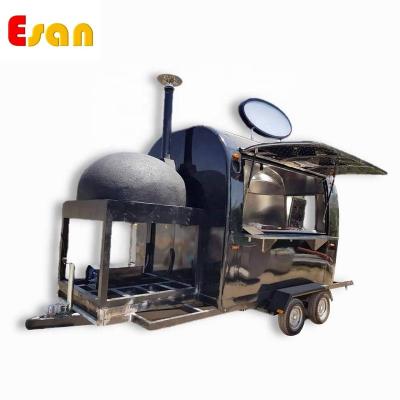 China Heat de-stressing electrophoresis structure and body Esan PB3500 anti-rust bike van caravan to buy mobile trailer food truck with kitchen for sale