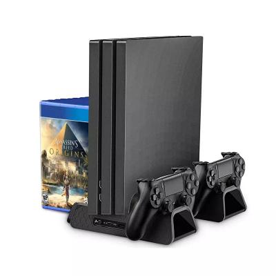 China Easy Installation PS4 PS4 Controller Charger Fan Dock Dual Station Fast Charging Stand for ps4 for sale