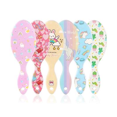 China For Home Use Baihe Hair Brush Product New Custom Design Cute Hot Selling Kids Cartoon Personalized Hair Brush For Oval Hair Brush For Kids for sale