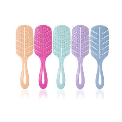 China For Hair Care Home Use Plastic ABS Plastic Baihe Leaf Shape Hair Dryer Multicolor Brush Brush for sale