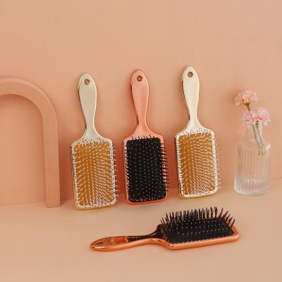 China For Home Use Wholesale Baihe Hair Brush Hair Comb Airbrush Rose Gold Metallic Hair Cushion Brush for sale