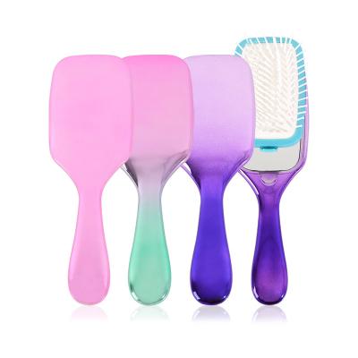 China For Home Use Baihe Hair Care Salon Shinny Home Use Women's Gradient Cushion Metallic Hair Brush With Mirror for sale