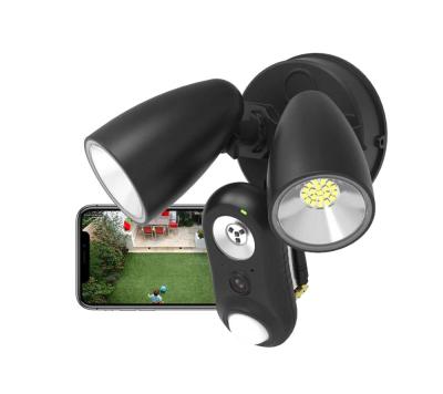 China Smart led outdoor remote control pir flood camera floodlight camera dual main wifi waterproof/waterproof app control outdoor motion sensor for sale