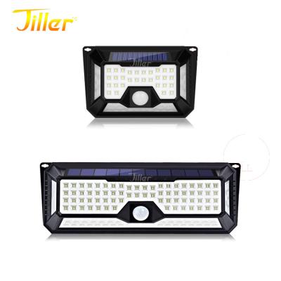 China Garden New 136 Led Street Solar Powered Integrated Led Outdoor High Lumen IP65 With Four Sides Light For Garden for sale