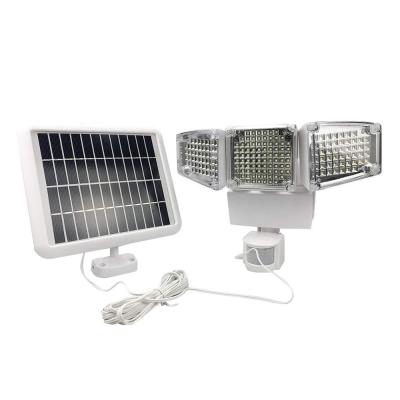 China Garden Light Bright Outdoor LED PIR Motion Sensor Garden Led Lights Solar Motion Activated Outdoor With Triple Head, 1000 Lumens for sale