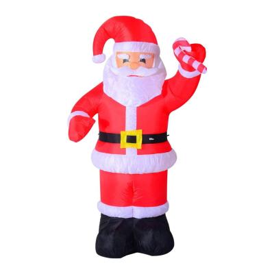 China Christmas Decoration 8ft Indoor Blow Up Inflatable/Outdoor LED Holiday Christmas Yard Inflatable Decoration - Santa With Candy Cane CH-04 for sale