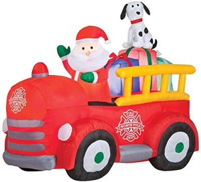 China Christmas Decoration Inflatable Lighting Christmas Santa Driving Indoor And Outdoor Car Decoration CH-29 for sale