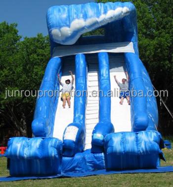 China 0.55mm 18oz PVC Vinyl Commercial Used Giant Inflatable Slide, Big Inflatable Water Slide For Adult SL-68 for sale