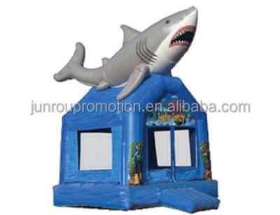 China Vinyl cartoon shark inflatable bouncer, 0.5mm PVC inflatable products for sale BO-38 for sale