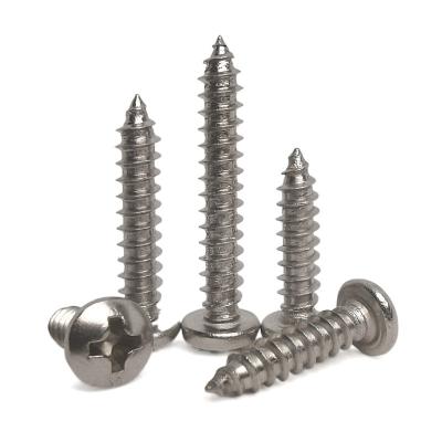 China Factory Wholesale M2 M3 M4 M5 Pan Head Round Head Cross Screw Stainless Steel Tapping Screw for sale