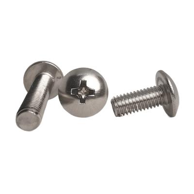 China M3 M4 M5 M6 304/316 Stainless Steel Machine Screws Large Pan M3 M4 M5 M6 304/316 Stainless Steel Machine Screw Cross Recessed Mushroom Head Machine Tooth Flat Head Screw for sale