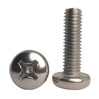 China Factory Wholesale 304 Stainless Steel Pan Head Screw GB818 Round P.M. Cross Head Machine Screws for sale