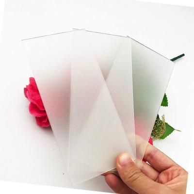 China No Fingerprint Anti Glare Free Frosted Glass Acid Washed Jade Sand Glass Sheet For One Side/Both Sides for sale