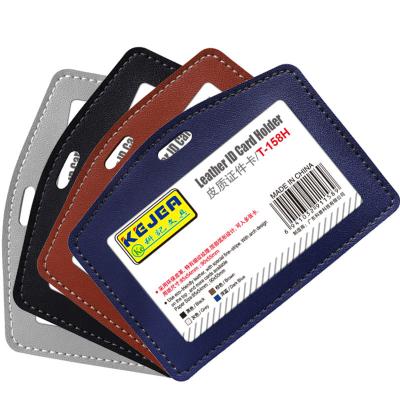 China ID Card Badge Holding Anti Credit Card Theft Holder PU ID Card Holder Bank Popular Card Holder Wholesale for sale