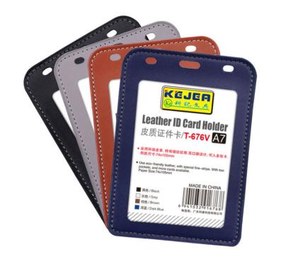 China Free Sample Kejea Logo Card Holder Business Cheap Customized Double Side PU Leather ID Credit Card Holder for sale