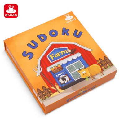 China Paper Early Education Puzzle Children's Digital Desktop Game Magnetic Sudoku Board Game Toys For Children for sale