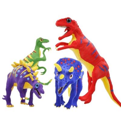 China Factory Direct Selling STUFFED Toys Discover Dig Dinosaur Fossil Glow Dino Excavation Kit for sale