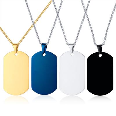 China FASHIONABLE Custom Military Gold Plated Mens Stainless Steel White Army Pendant Necklace For Men for sale