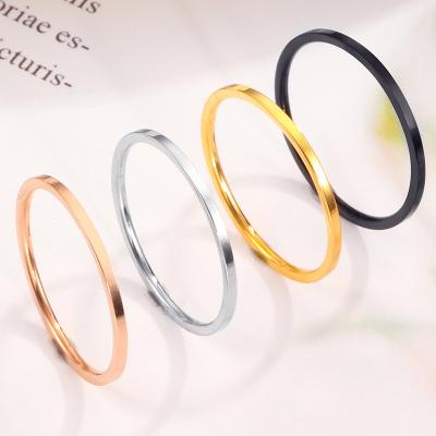 China FASHIONABLE explosive ultra-fine smooth titanium steel women's simple ring tail ring stainless steel jewelry for sale