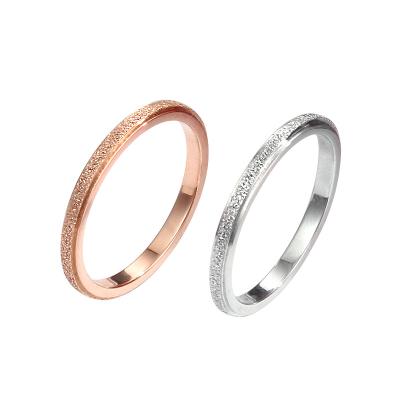 China Portable Made In China Instyle Fashion Jewelry Adjustable Simple Stainless Steel Couple Rings for sale