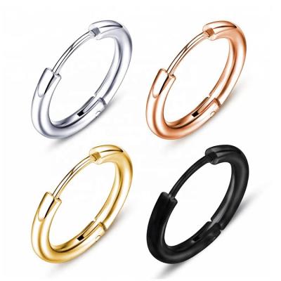 China Small Double Hoop Earrings TRENDY OEM/ODM Customized Rose Gold Silver Earrings and Gold Stud Earrings for Women and Men for sale