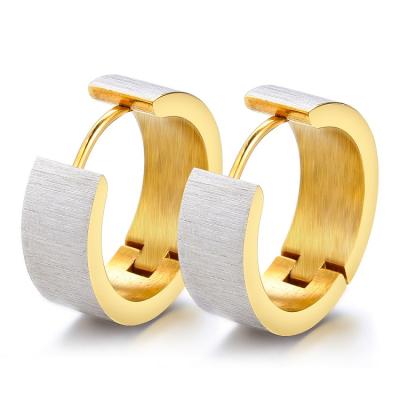 China Small Double Hoop Earrings TRENDY OEM/ODM Customized Rose Gold Silver Earrings and Gold Stud Earrings for Women and Men for sale