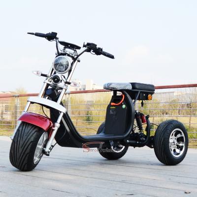 China 3 wheel unisex electric scooter with spark 2000W 60V 40AH battery electric scooter with electric pedal citycoco scooter for sale