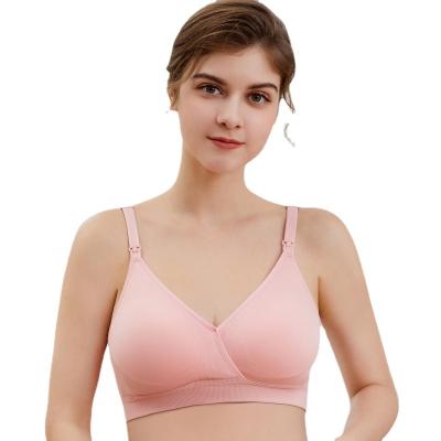 China Cross-Thin Breathable Maternity Underwear No Rims Nursing Bra During Pregnancy Postpartum Maternity Nursing Bras for sale