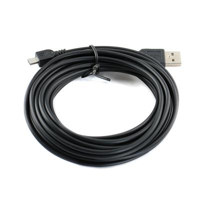 China USB 5p Mini Charging Cable 5M Extension Cable USB 2.0 to Android Phone 5V Micro Micro Cable 5V Extension Cable Black for DVR CCTV Camera for sale