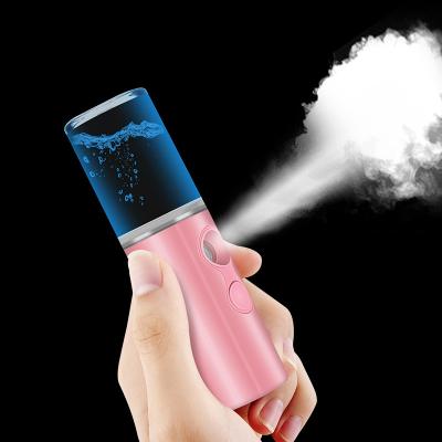 China NEW Moisturizer ACTIONS Face Nano Steamer Facial Mist Spray 2 in 1 75% Alcohol Nano USB Rechargeable Portable Face Spray Bottle for Sanitizer for sale