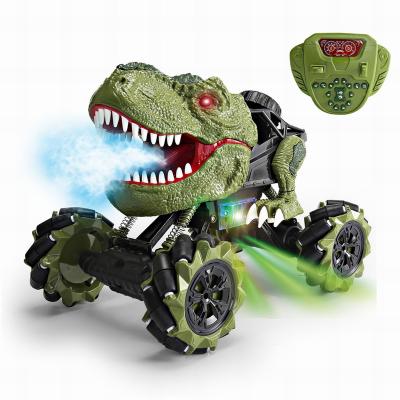 China Newest Auto Return Remote Control Monster Truck Toys Simulation 2.4G RC Dinosaur Drift Vehicle Rechargeable Spins Stunt Jet Car For Kids for sale