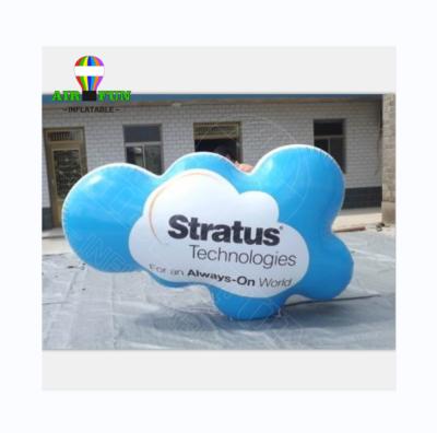 China Advertising / Event / Promotion / Decoration Customized 4m / 13ft White Giant Led Advertising Inflatable Cloud Sky Balloon for sale