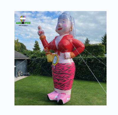 China Advertising / Event / Promotion / Decoration Fashion Woman Cartoon Holland Inflatable Sarah Doll With SALE Bag for sale