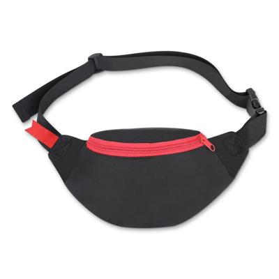 China 2021 New Fashion Promotion Black Polyerster Belt Fanny Pack Sports Waist Bag for sale