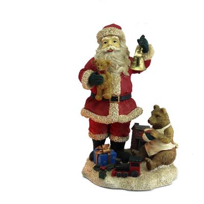 China Holiday Christmas holiday home decoration toy ornaments Santa Claus and the bear theme home decoration for sale