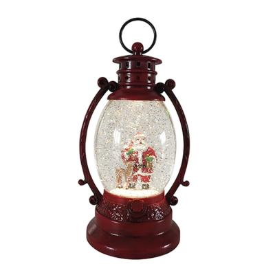 China Whole Custom Europe Christmas Snow Globe Water Lantern Led Night Light Holiday Decoration for sale