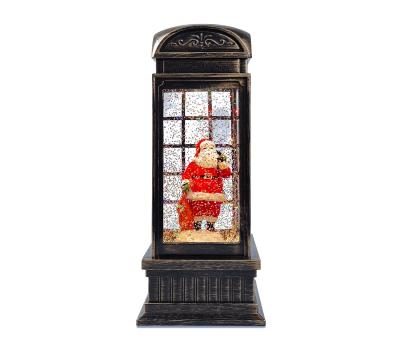 China Hot Selling Europe Christmas Theme Santa Claus Scene Powered Battery Rotating Flashing Christmas Lights for sale