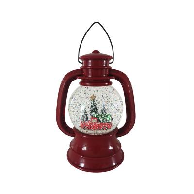 China Europe New Arrival High Quality Christmas Snow Globe Water Lantern Santa Spinning Lantern for sale