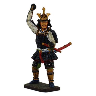 China Toy Soldier Japanese Samurai Metal Hand Painted Collectible Antique Figurine Japanese Samurai for sale