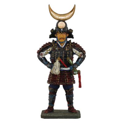 China Collectible Antique Metal Hand Painted Japanese Samurai Figurine Toy Soldier Japanese Samurai for sale